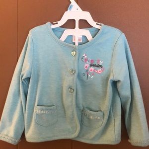 Aqua blue soft infant cardigan